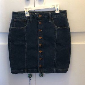 Madewell Denim Button Front Skirt (Sz 30)